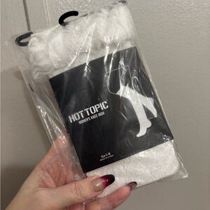 Hot Topic White Lace Ruffle Knee-High Socks – NWT